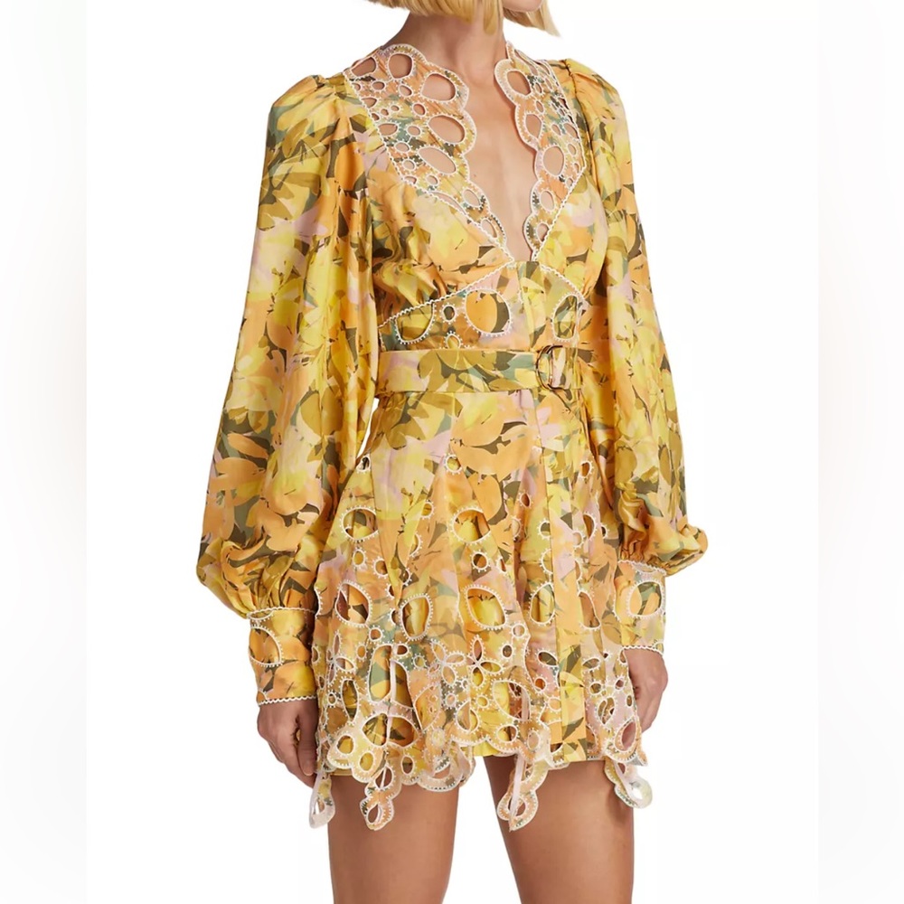 Acler Eyelet-Embroidered Minidress